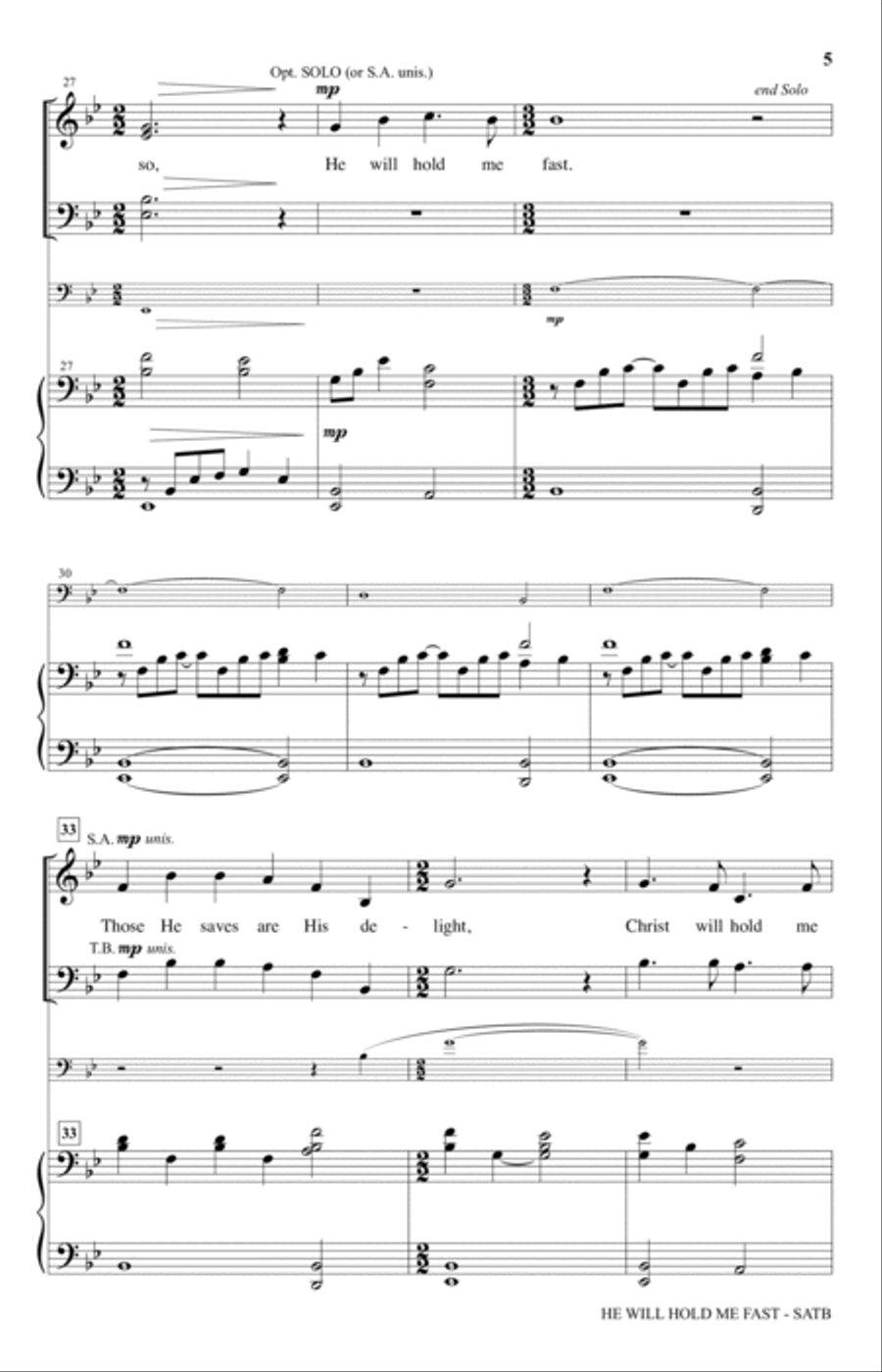 He Will Hold Me Fast He Will Hold Me Fast 4-Part scores gallery preview page 4
