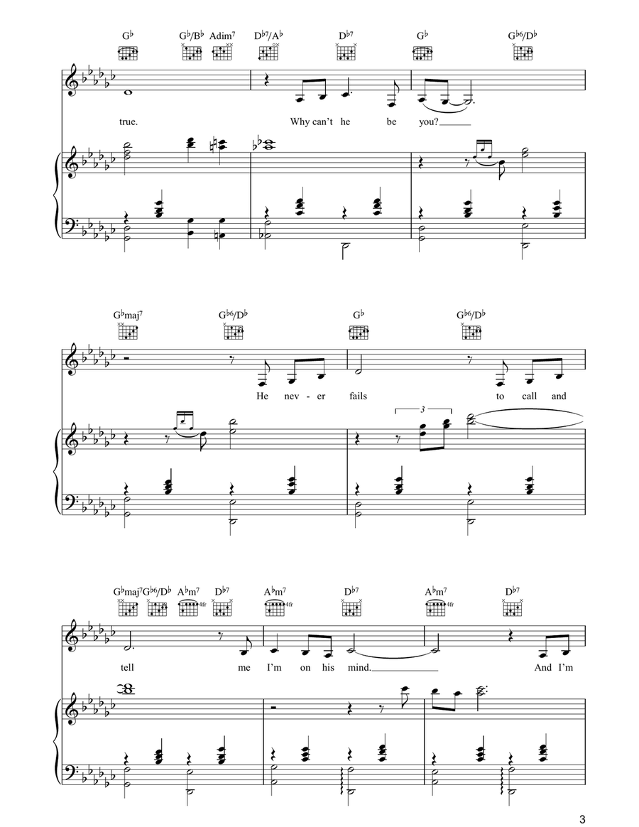 Why Can't He Be You Piano, Vocal, Guitar scores gallery preview page 3