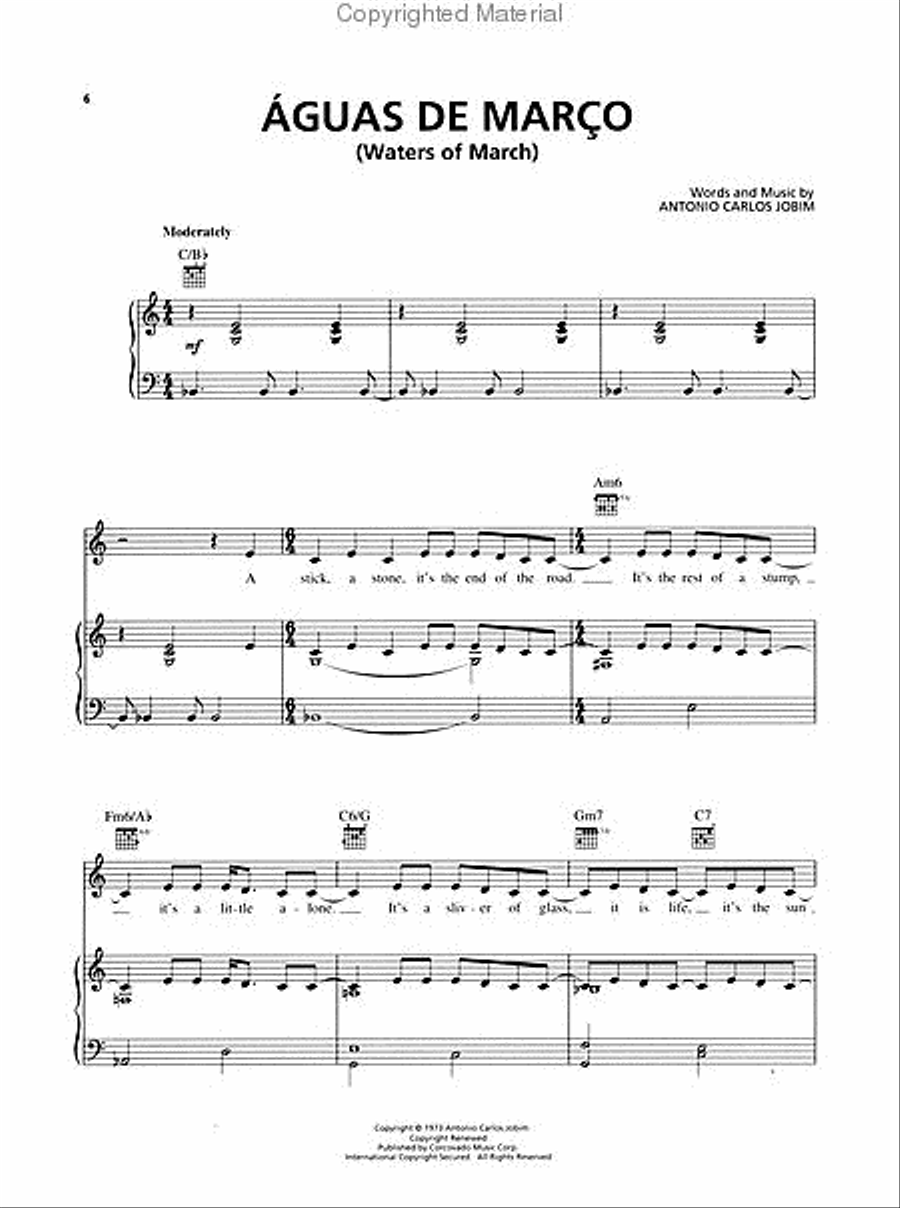 The Definitive Antonio Carlos Jobim Collection Piano, Vocal, Guitar scores gallery preview page 3