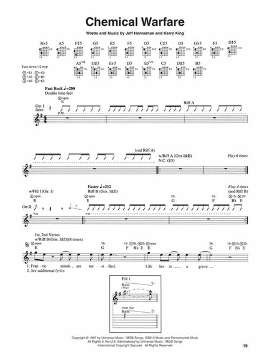 Slayer – Guitar Collection Electric Guitar scores gallery preview page 6