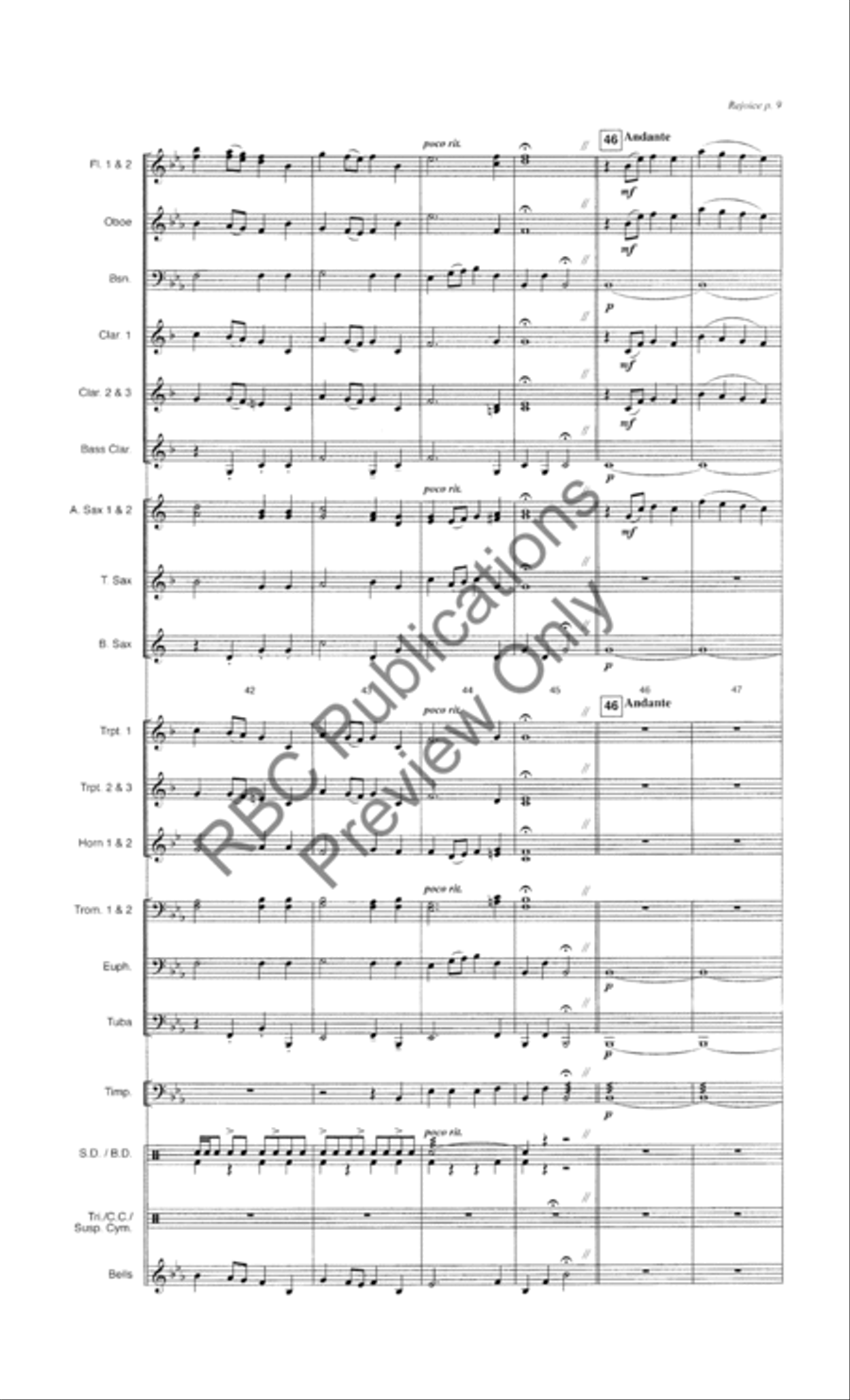 Rejoice Concert Band scores gallery preview page 12
