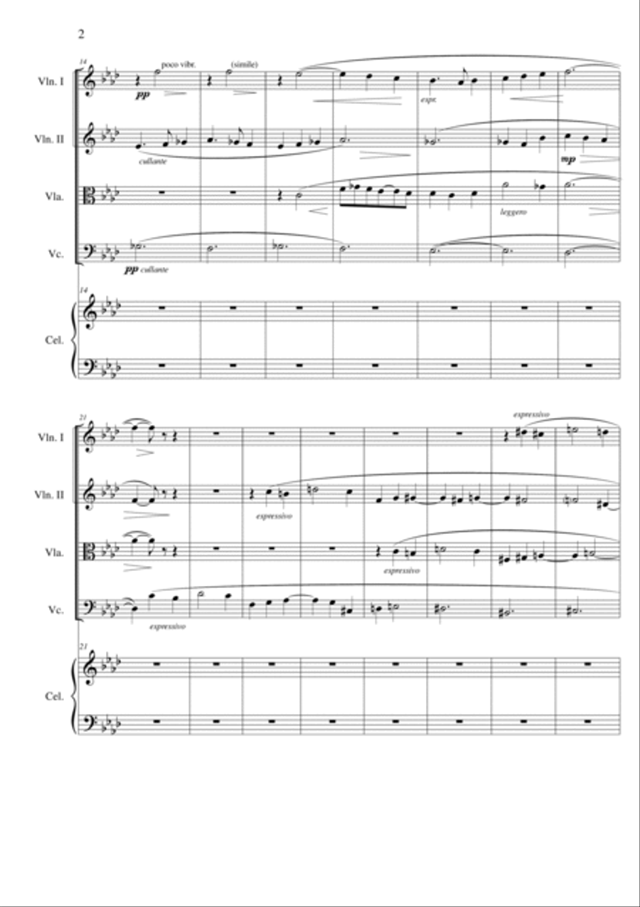 Davide Macaluso: QUINTETTSATZ (ES-22-049) - Score Only String Quartet scores gallery preview page 4