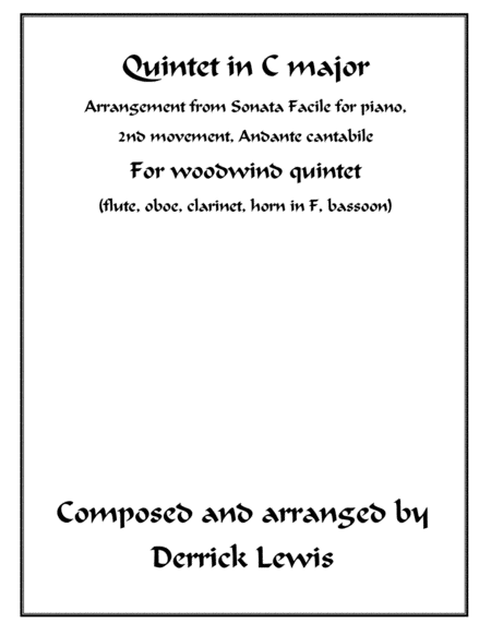 Woodwind Quintet; Second Mvt. (Andante) image number null