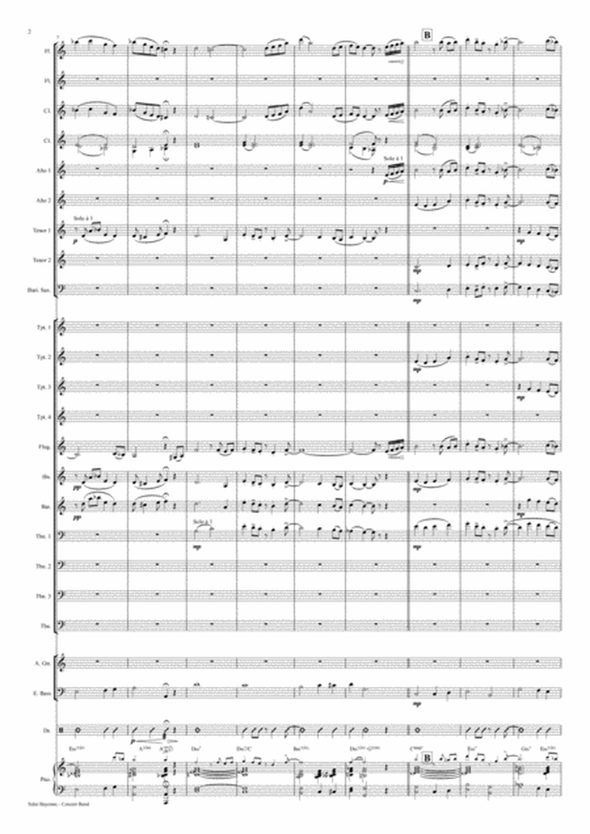 Salut Bayonne - Samba for Concert band - w. Trp./Bugle Solo image number null
