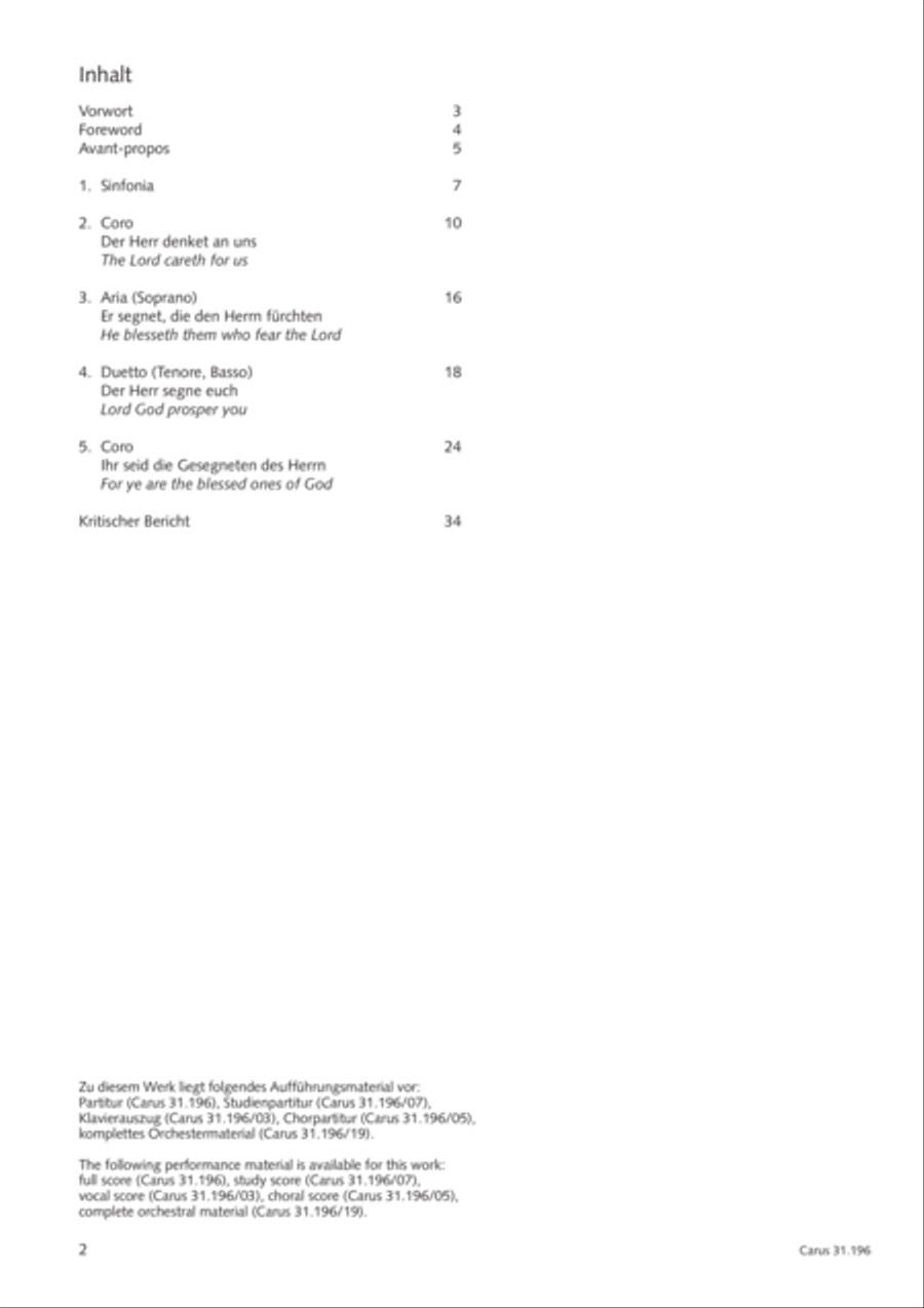 The Lord is mindful of us (Der Herr denket an uns) STB scores gallery preview page 3