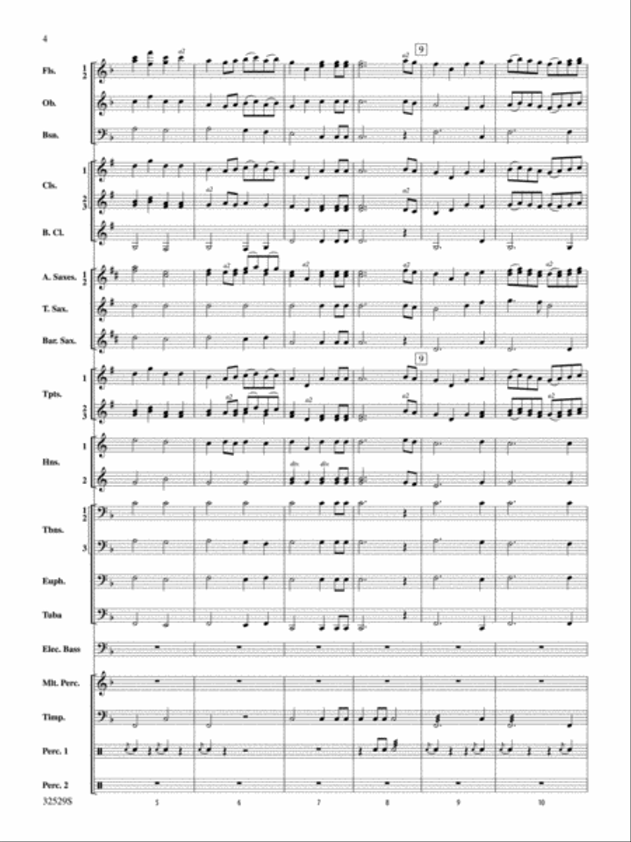 Salute to Television Concert Band scores gallery preview page 3