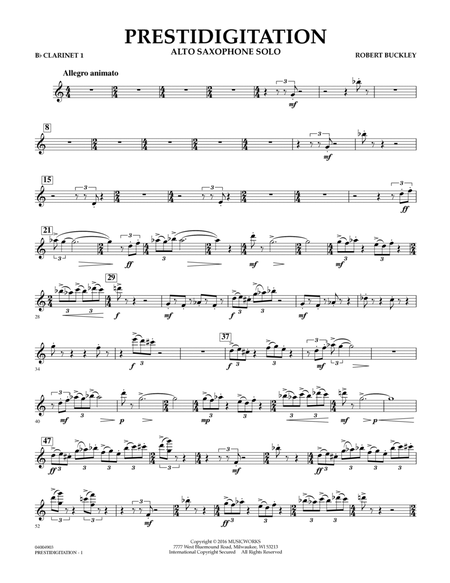 Prestidigitation (Alto Saxophone Solo with Band) - Bb Clarinet 1