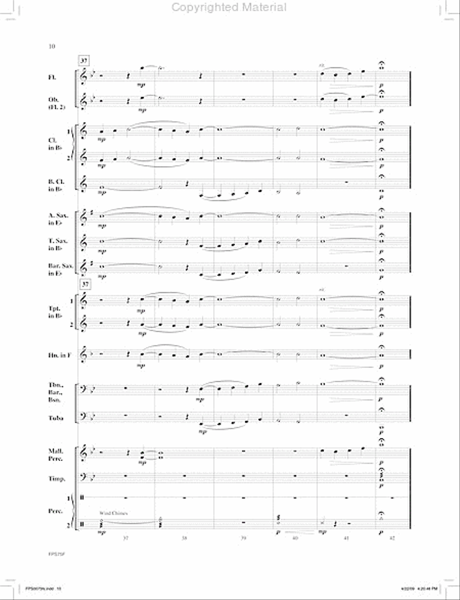 In a Quiet Place Concert Band scores gallery preview page 11