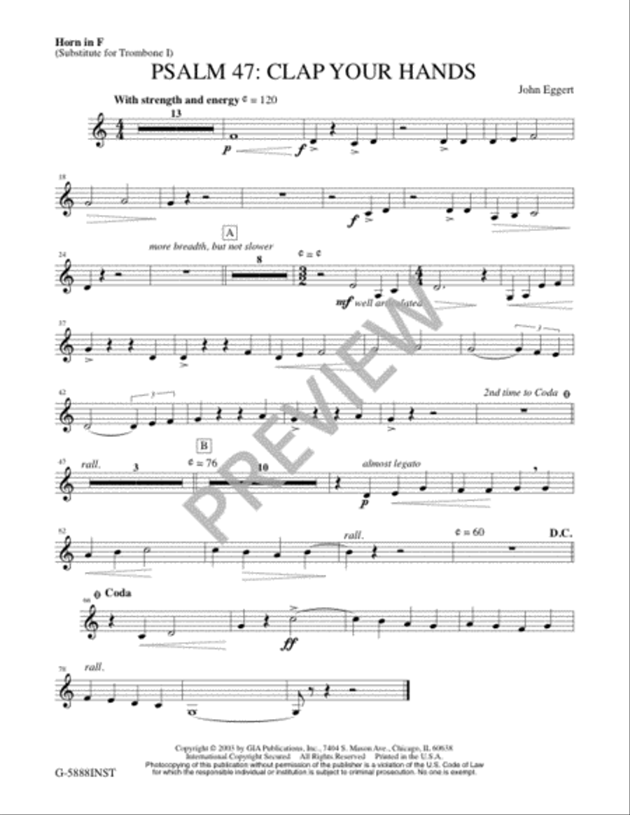 Psalm 47: Clap Your Hands - Full Score and Parts 4-Part scores gallery preview page 6