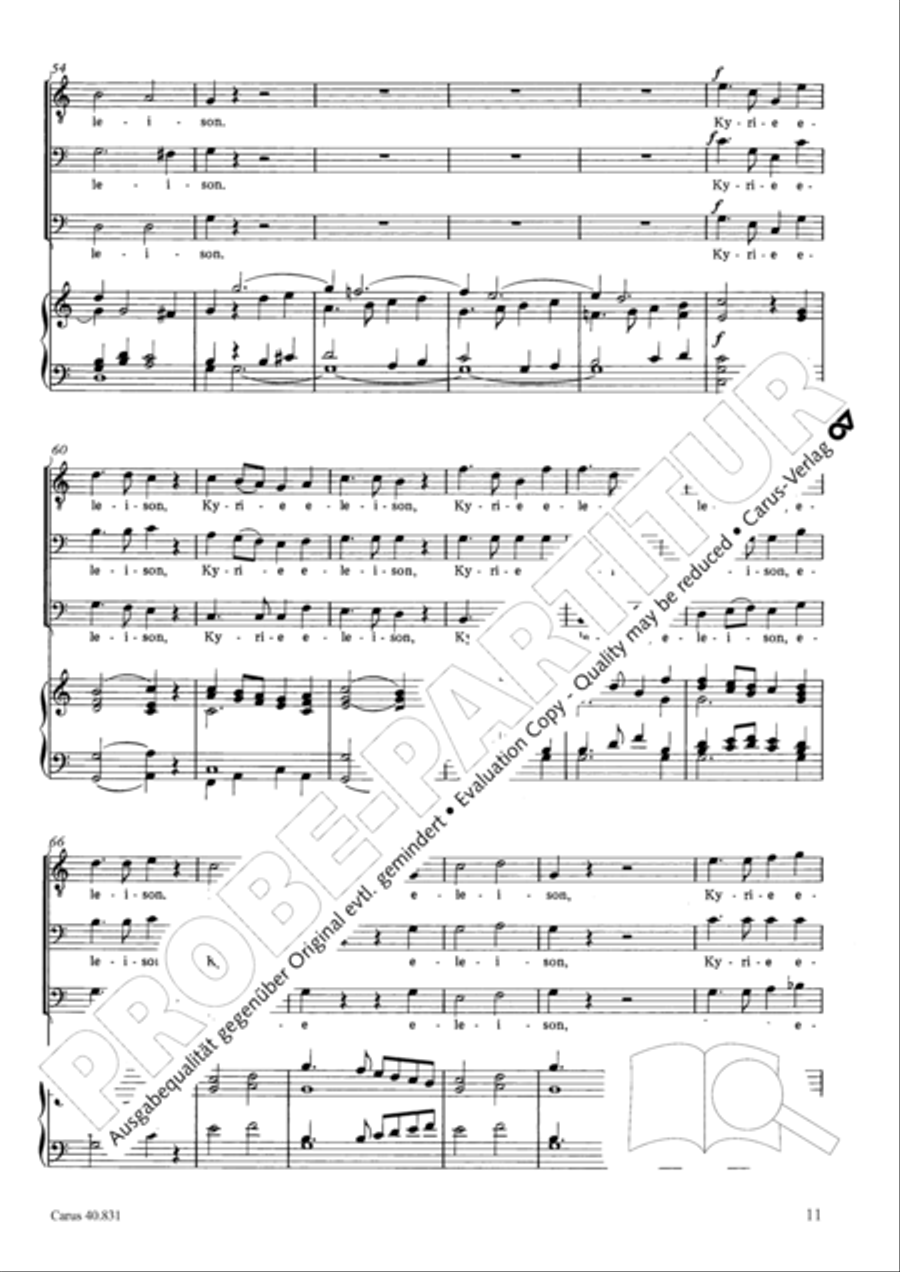 Messe breve no. 5 aux seminaires 3-Part scores gallery preview page 11