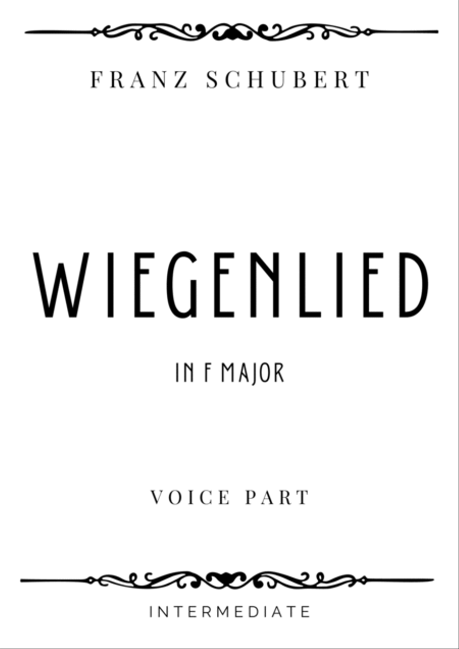 Schubert - Wiegenlied (Cradle Song) in F Major - Intermediate Voice scores gallery preview page 3