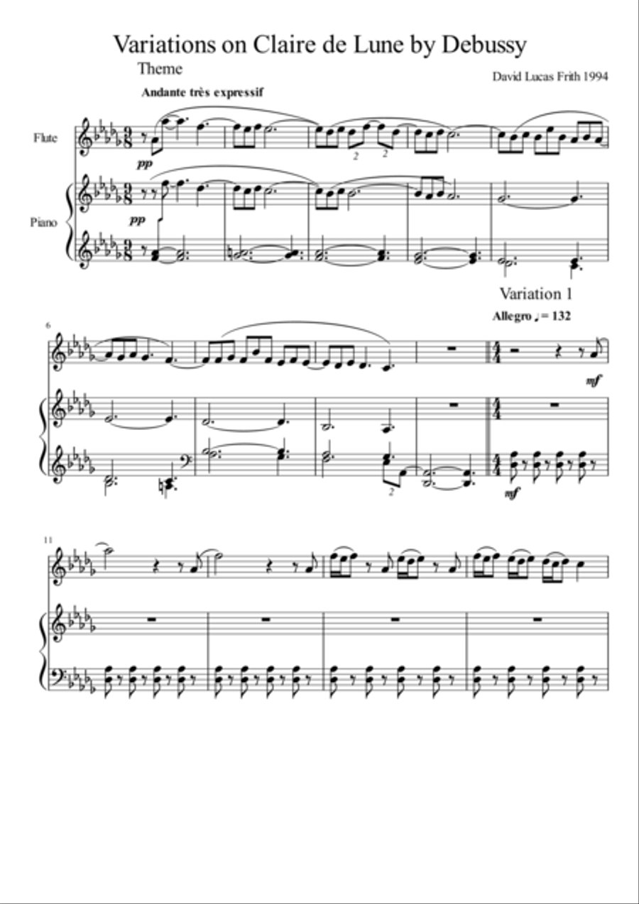 Variations on Claire de Lune by Debussy image number null