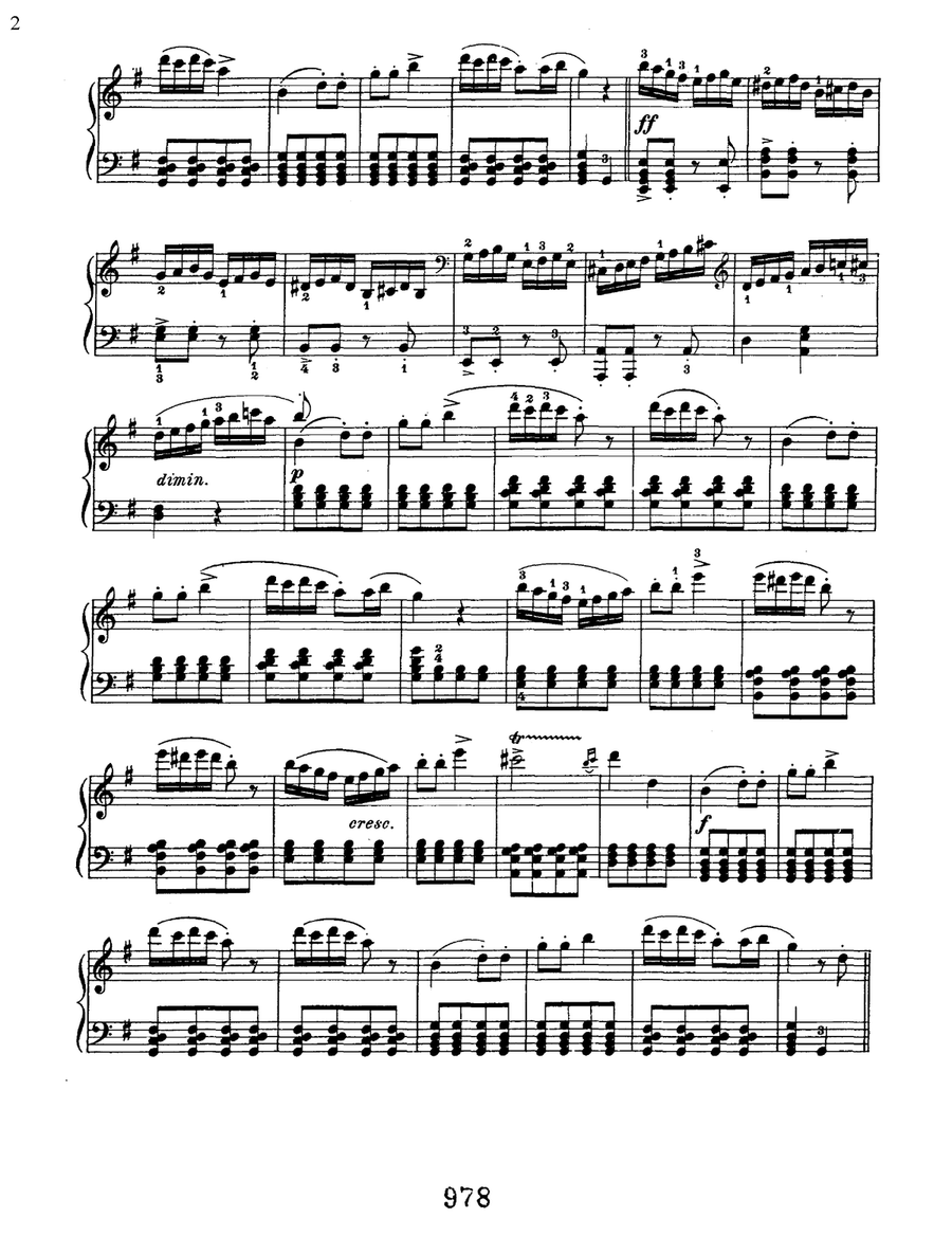 Rage Over A Lost Penny (rondo A Capriccio In G), Op. 129 Piano Solo scores gallery preview page 2