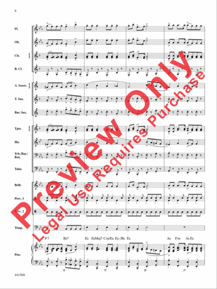 Holiday Celebrations Concert Band scores gallery preview page 6