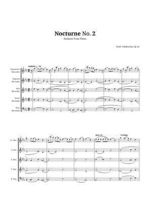 Book cover for Nocturne by Chopin for Recorder Quintet