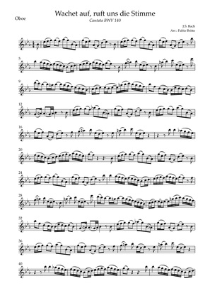 Wachet Auf BWV 140 (J.S. Bach) for Oboe Solo