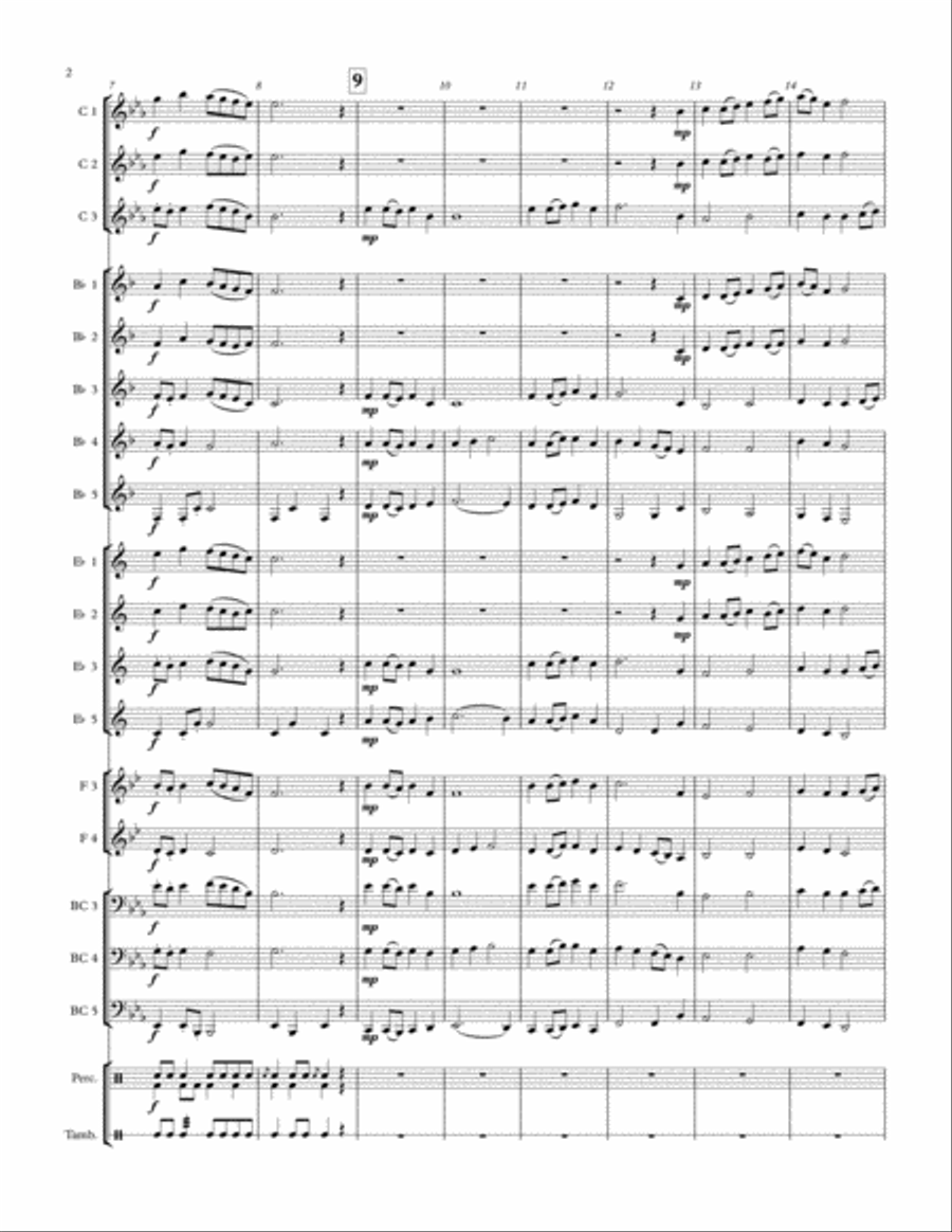 Majesty - for adaptable quintet Concert Band scores gallery preview page 2