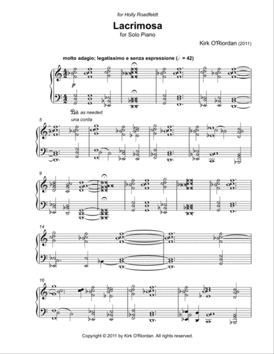Lacrimosa Piano Solo scores gallery preview page 4