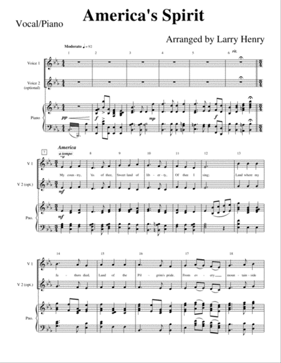 America's Spirit America's Spirit Choir scores gallery preview page 2