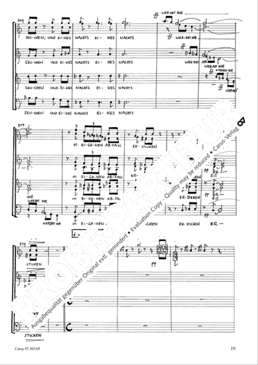 Wir sind ein Teil der Erde ... 1996 4-Part scores gallery preview page 20