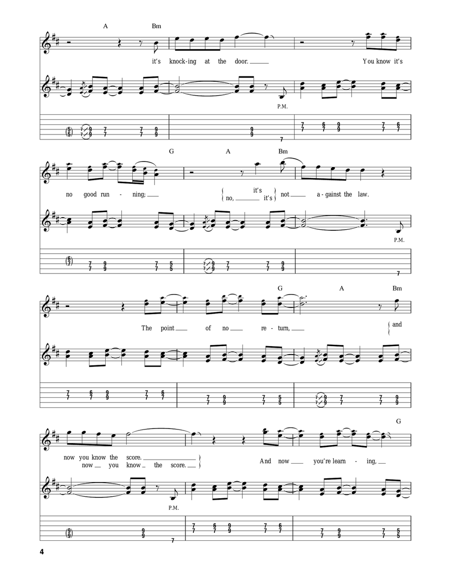 Knocking At Your Back Door Electric Guitar scores gallery preview page 4