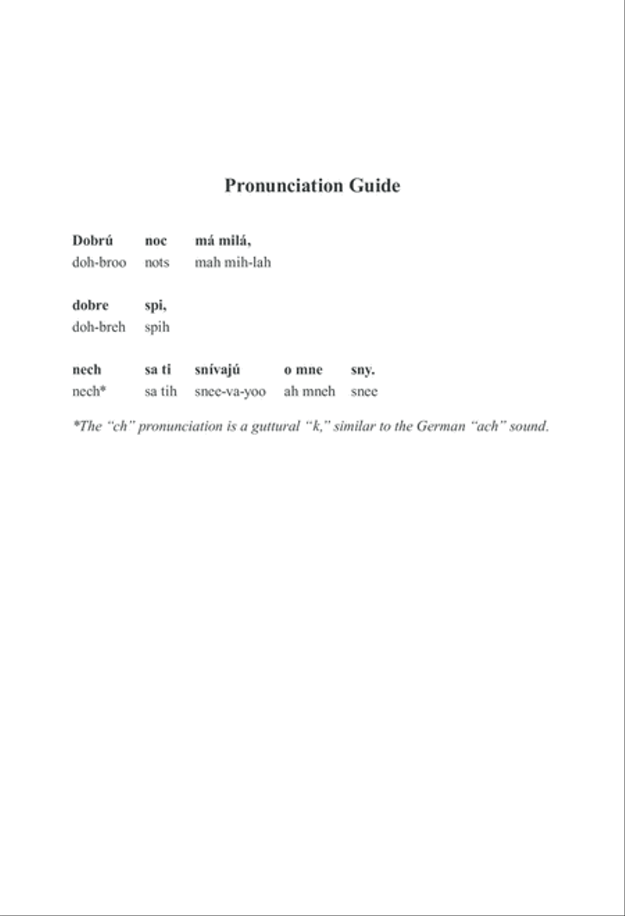 Dobrú Noc (Good Night) SSA scores gallery preview page 3