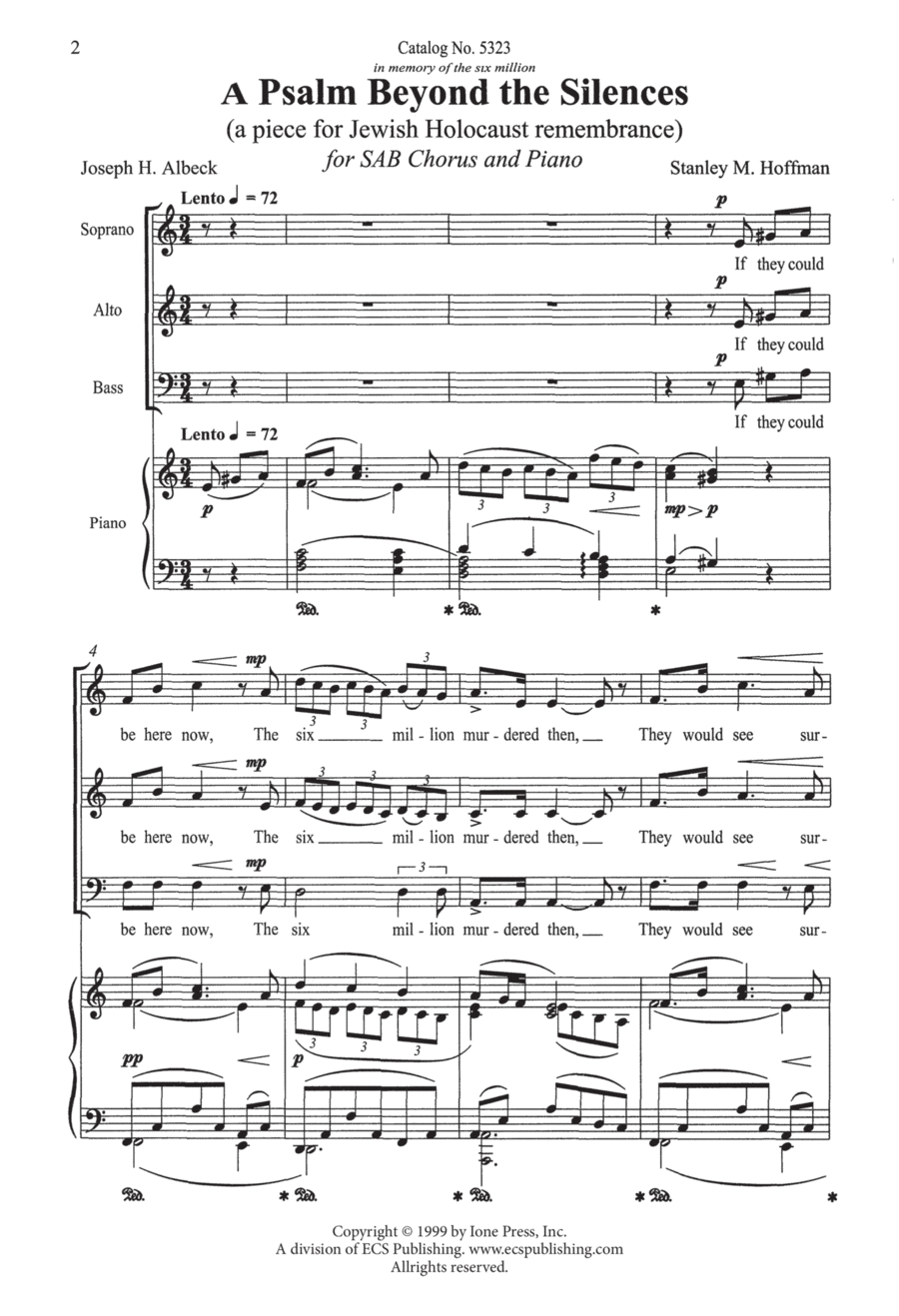 A Psalm Beyond the Silences 3-Part scores gallery preview page 1