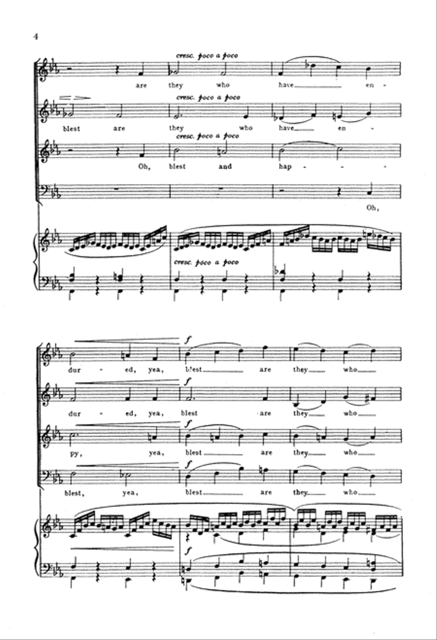 St. Paul: Happy and Blest are They 4-Part scores gallery preview page 5