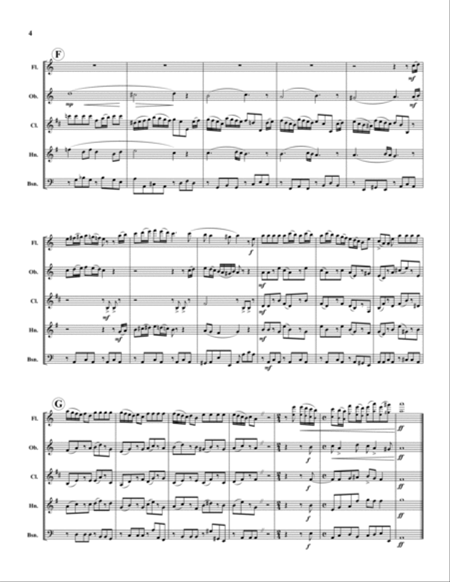 Concerto Grosso in A Minor Woodwind Quintet scores gallery preview page 4