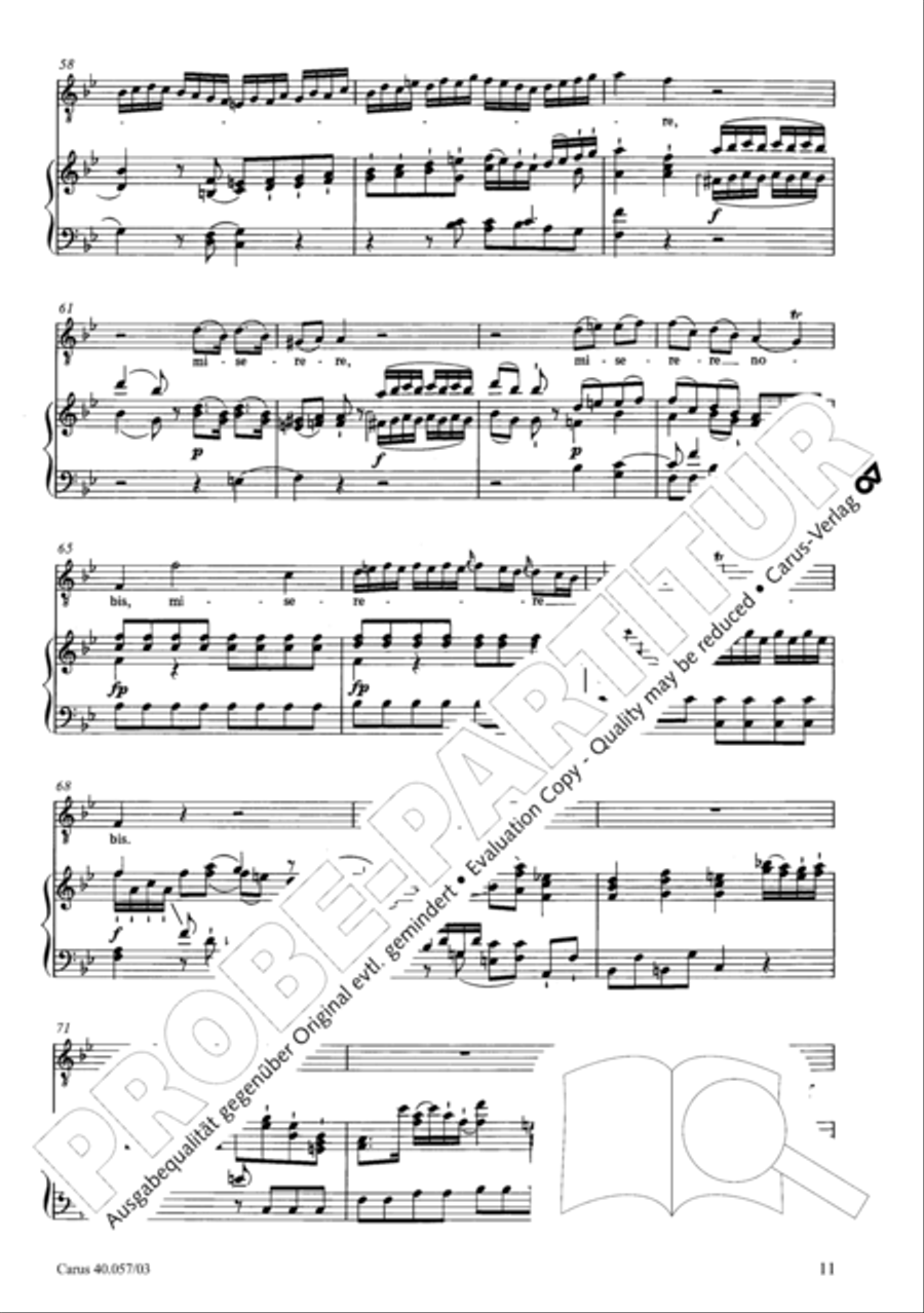 Litaniae de venerabili altaris Sacramento in Es 4-Part scores gallery preview page 12