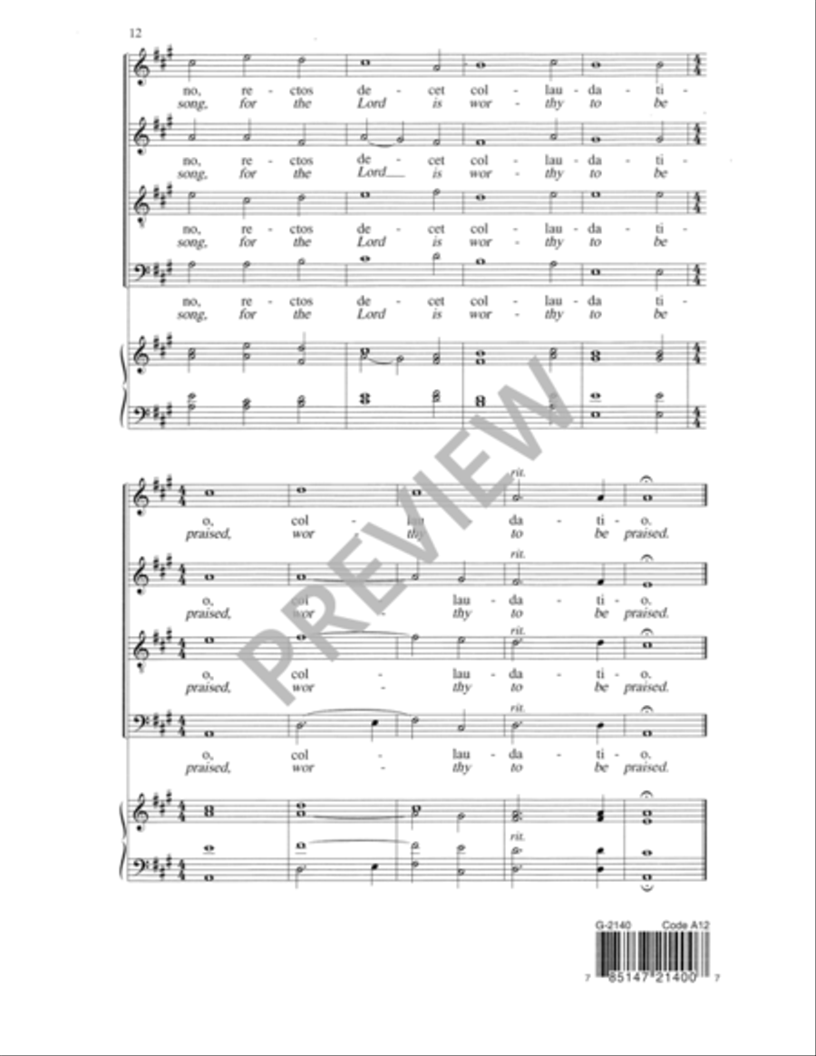 Exsultate justi 4-Part scores gallery preview page 13