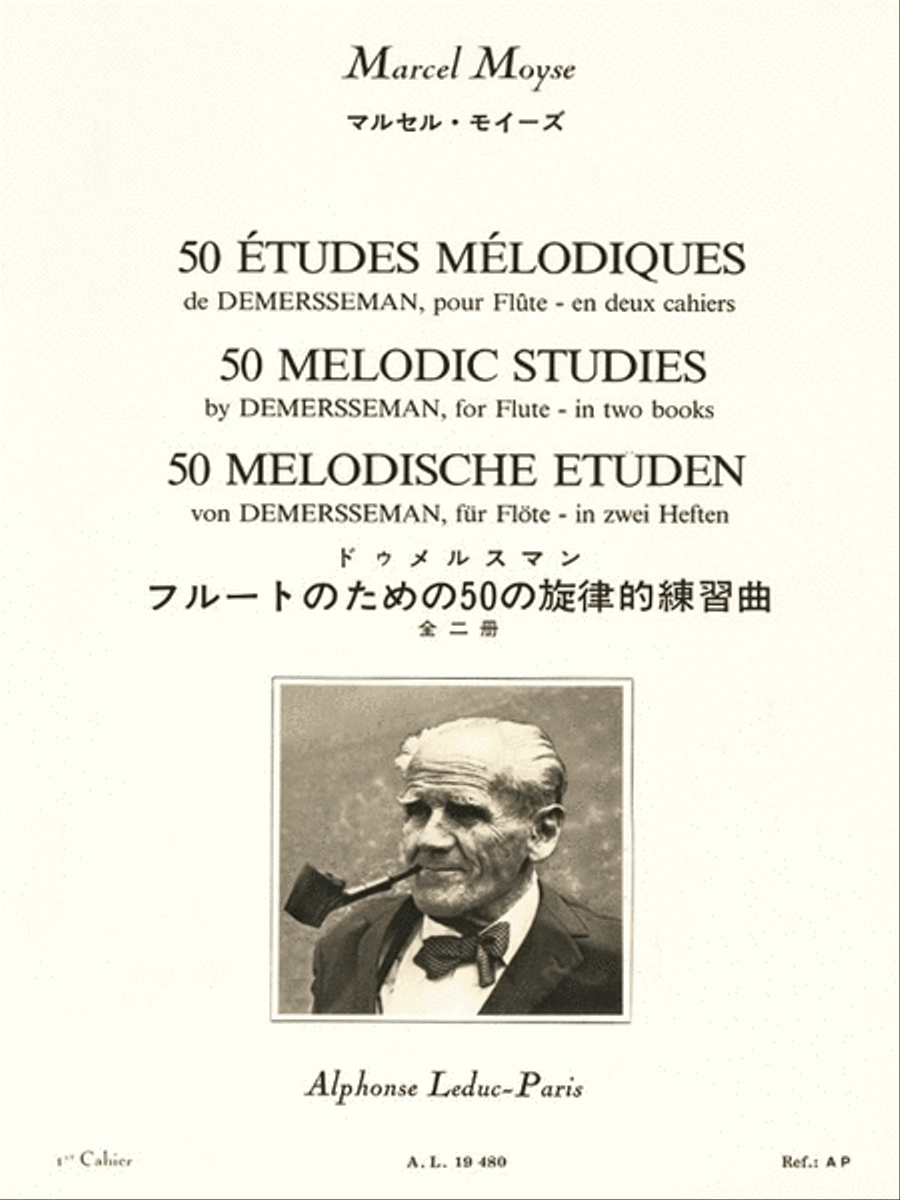 50 Melodic Studies After Demersseman, Op. 4 – Volume 1 Flute Solo scores gallery preview page 1