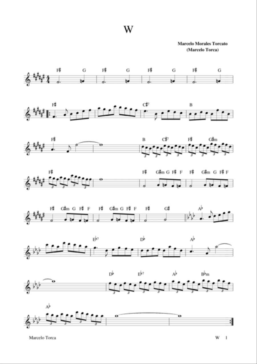W W Guitar scores gallery preview page 1