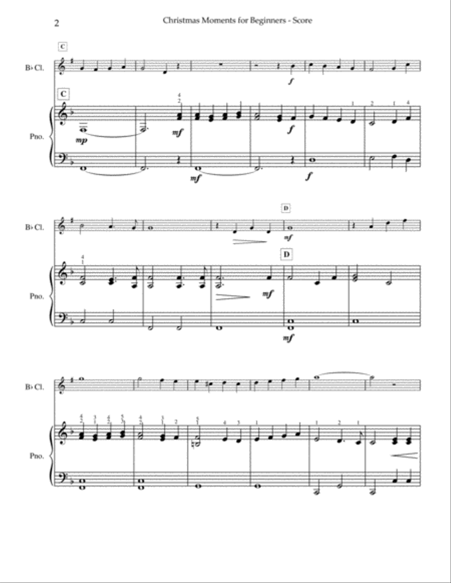 Christmas Moments Clarinet Solo scores gallery preview page 3