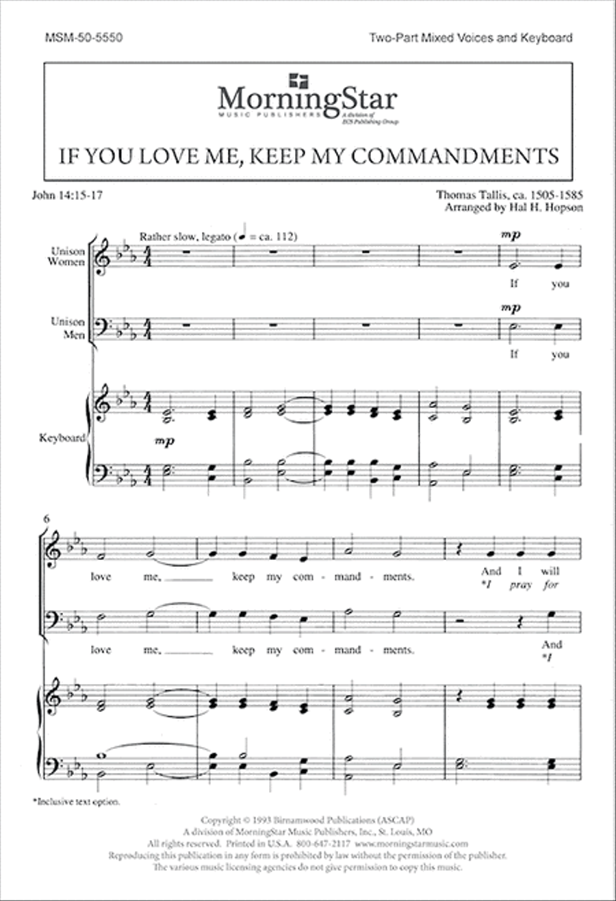If You Love Me, Keep My Commandments 3-Part scores gallery preview page 1