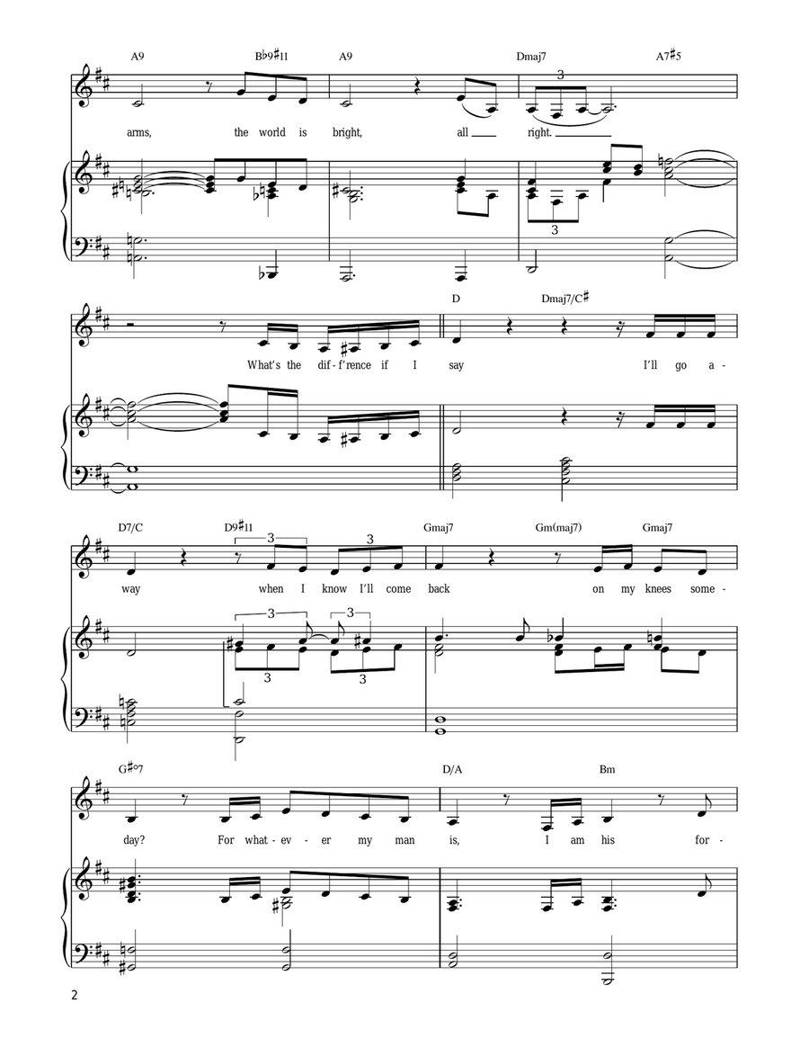 My Man (Mon Homme) Piano, Vocal, Guitar scores gallery preview page 2