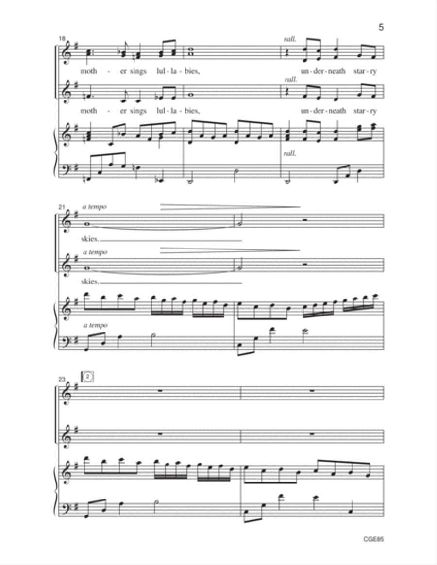 Underneath Starry Skies (SSA) SSA scores gallery preview page 4