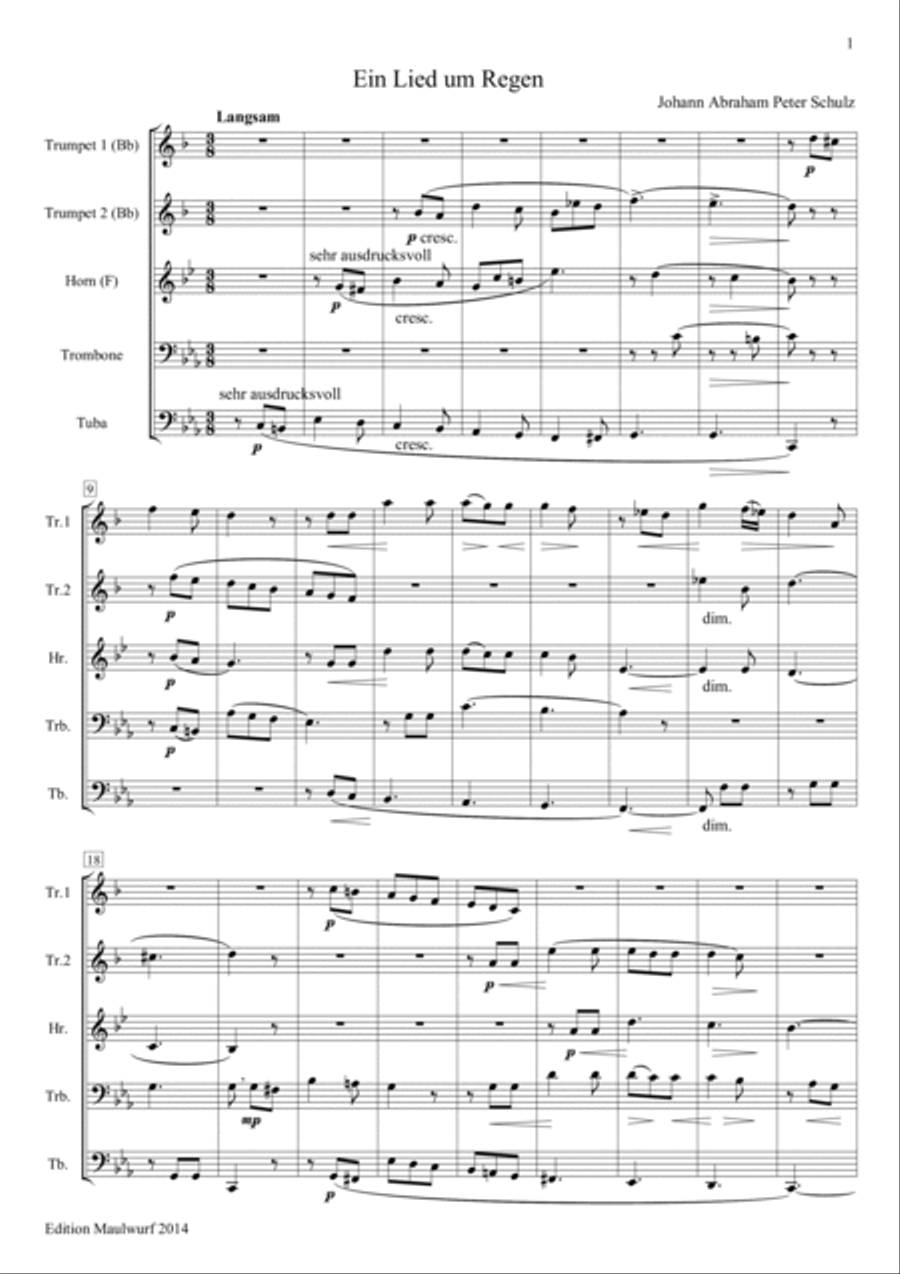 4 Songs 4 Songs Brass Quintet scores gallery preview page 3