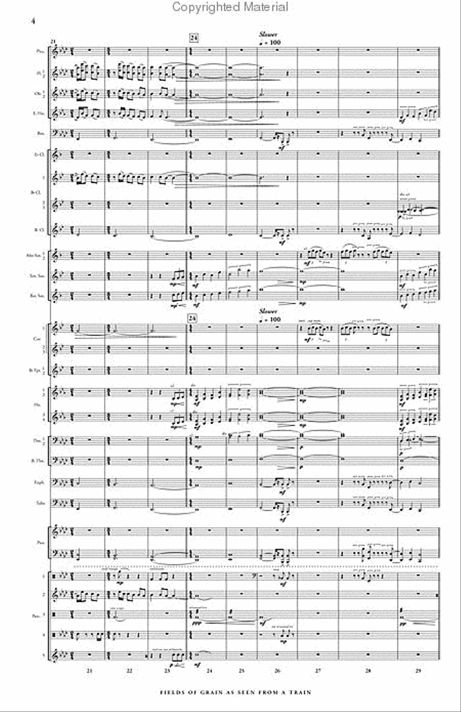 Fields of Grain as Seen from a Train Concert Band scores gallery preview page 5