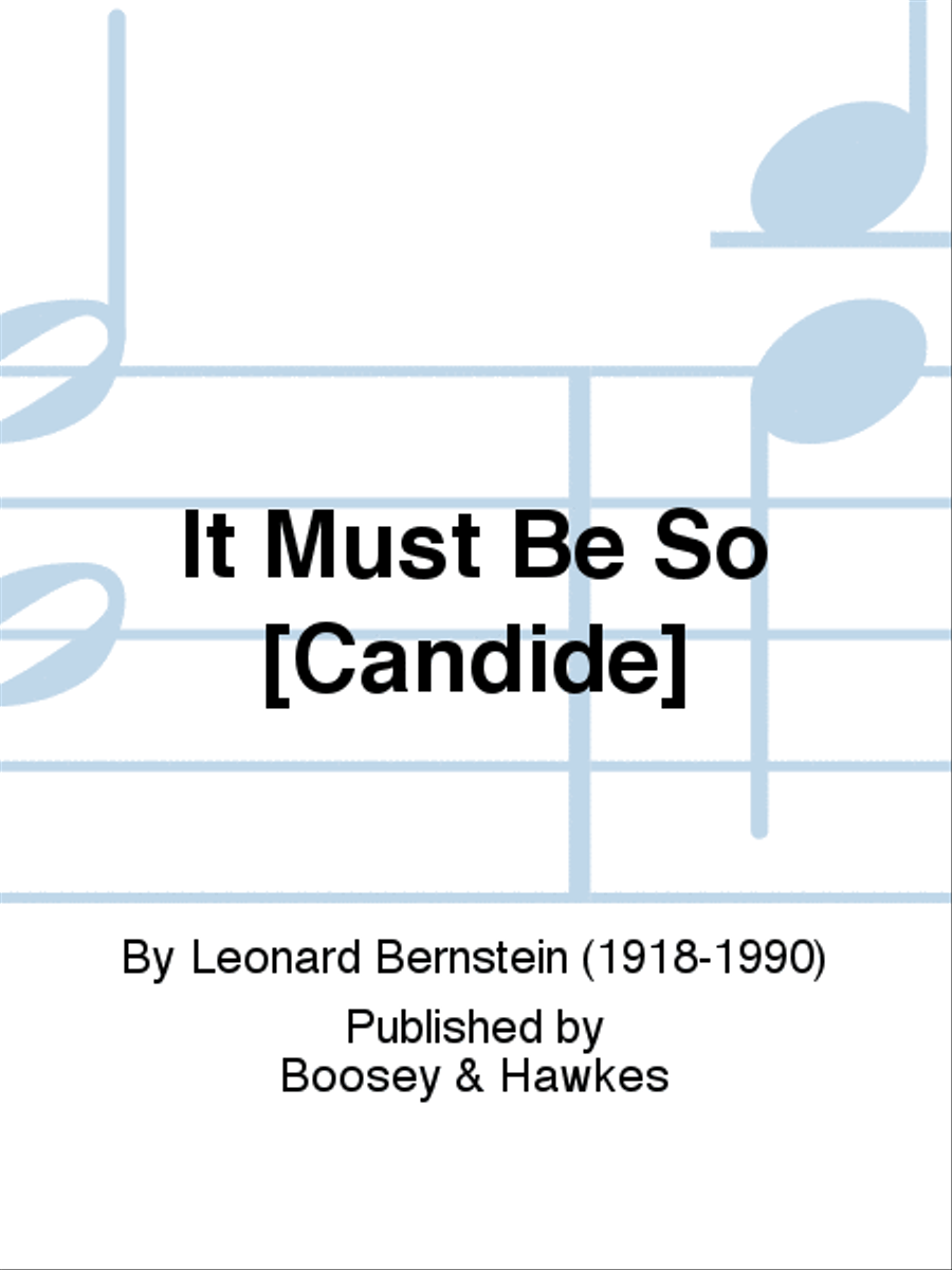 It Must Be So [Candide] Mixed Choir scores gallery preview page 1