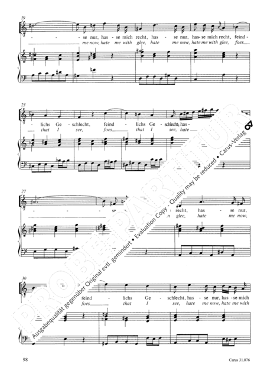 The heavens are telling the Father's glory (Die Himmel erzahlen die Ehre Gottes) 4-Part scores gallery preview page 99