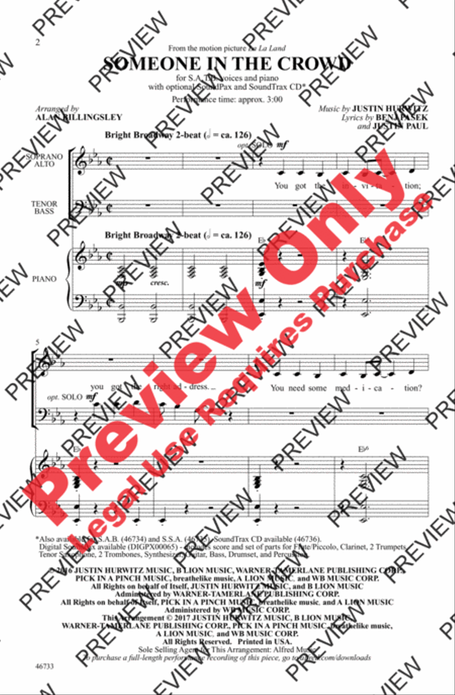 Someone in the Crowd 4-Part scores gallery preview page 2