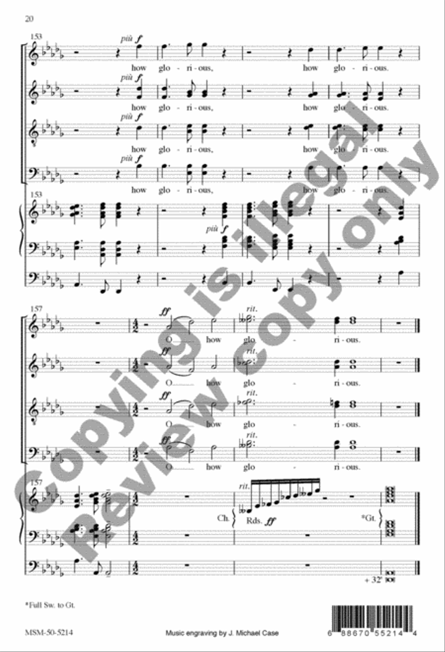 O How Glorious Is the Kingdom (Choral Score) Divisi scores gallery preview page 25