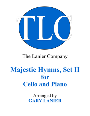 Book cover for MAJESTIC HYMNS, SET II (Duets for Cello & Piano)