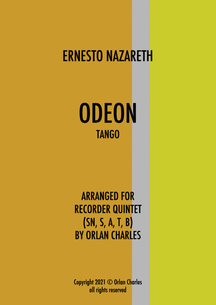 Ernesto Nazareth - Odeon (Tango Brasileiro) - arranged for recorder quintet image number null