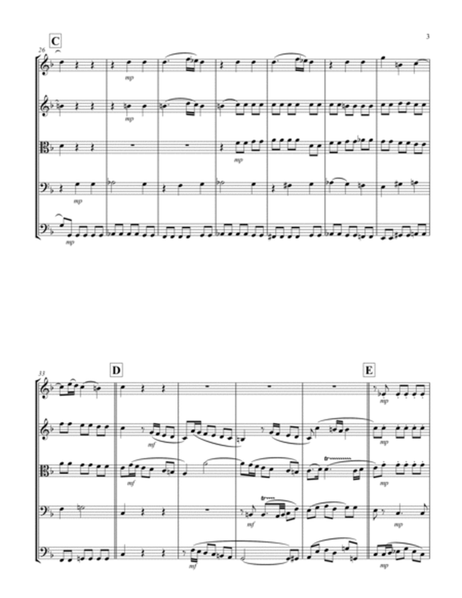 Recordare (from "Requiem") (F) (String Quintet - 2 Violins, 1 Viola, 1 Cello, 1 Bass)