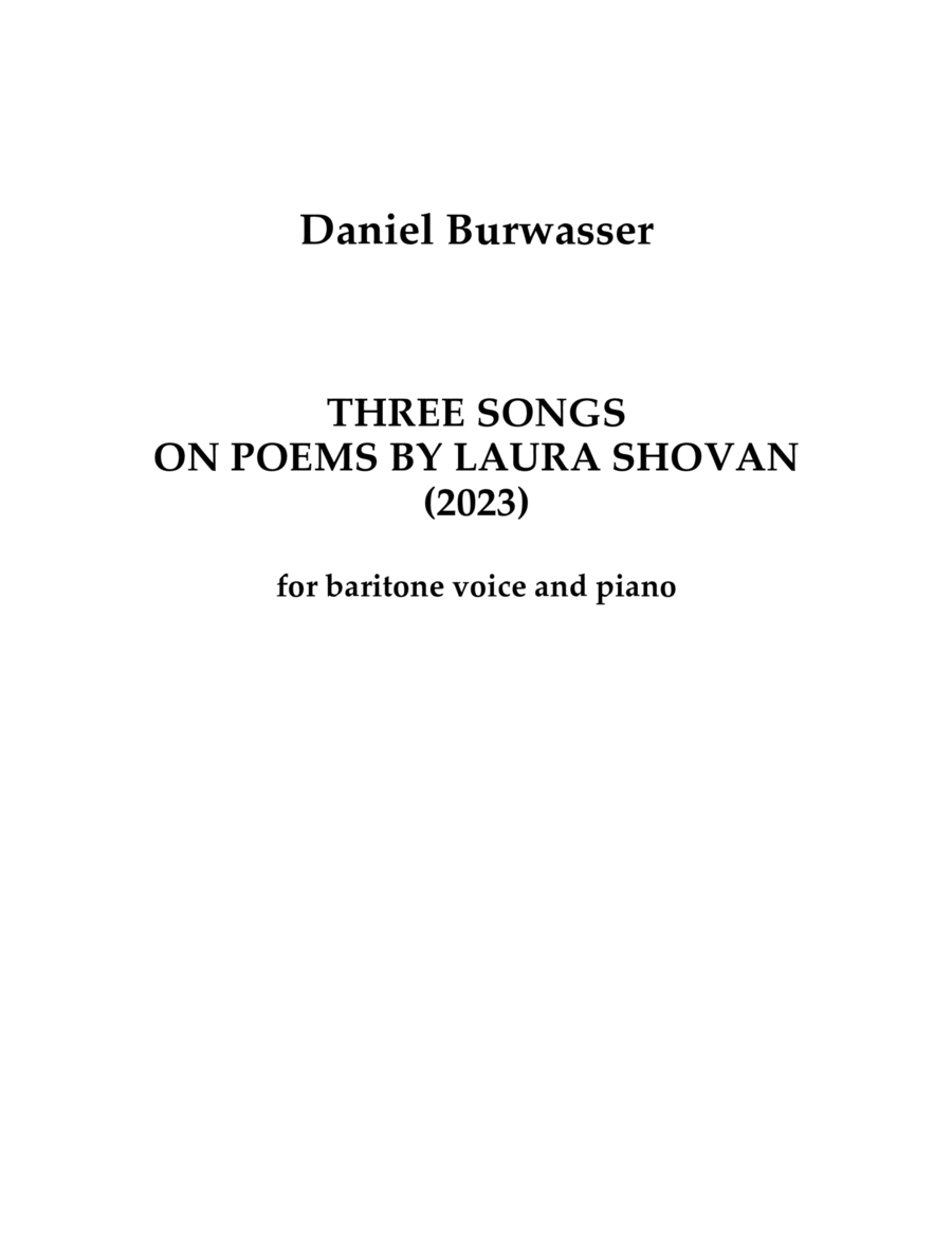 Three Songs on Poems by Laura Shovan image number null