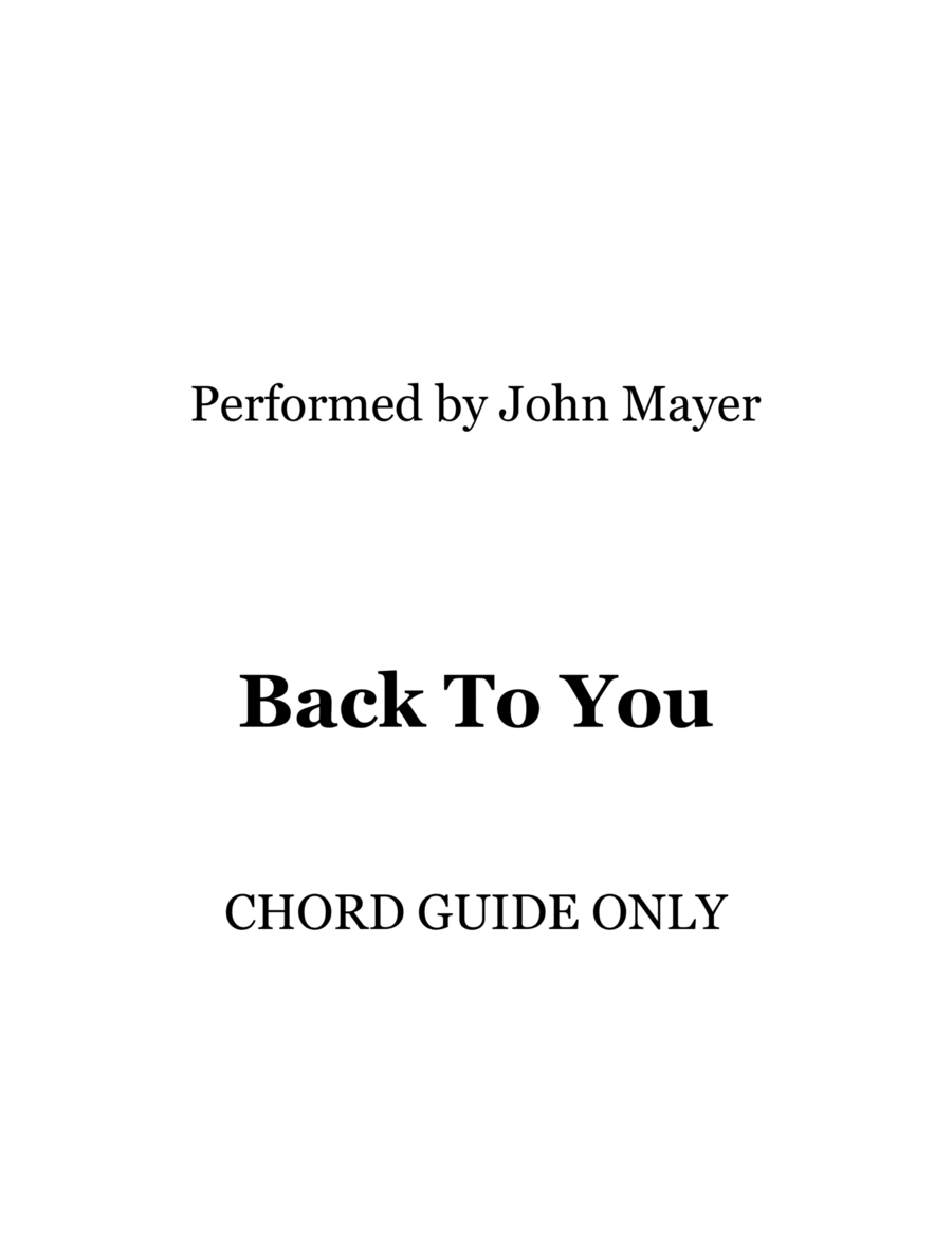 Back To You Piano scores gallery preview page 1