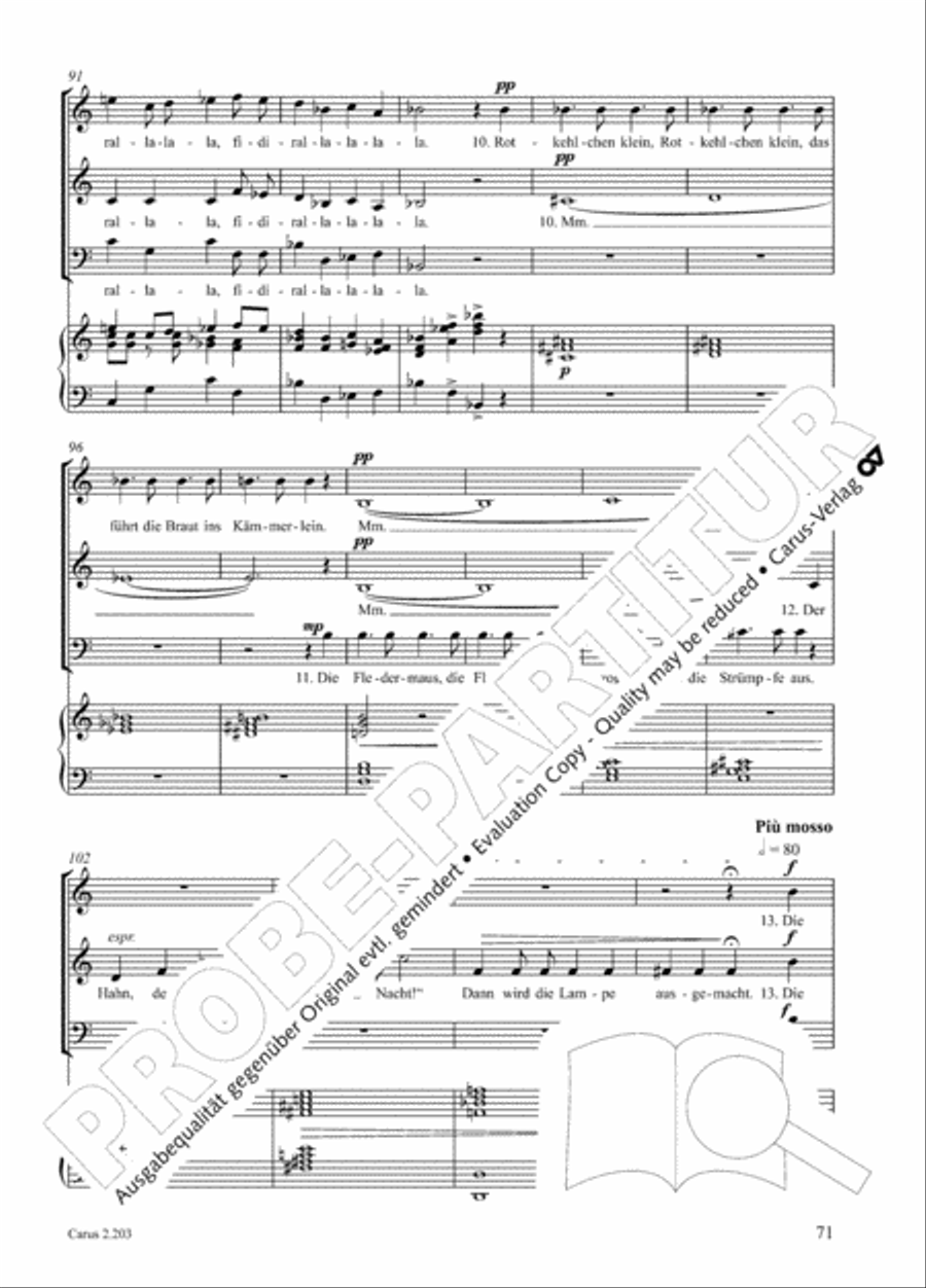 Loreley. Folk songs for choir (Loreley. Volkslieder fur Chor) Choir scores gallery preview page 78