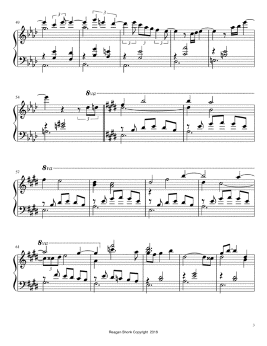 Lights Lights Piano Solo scores gallery preview page 4
